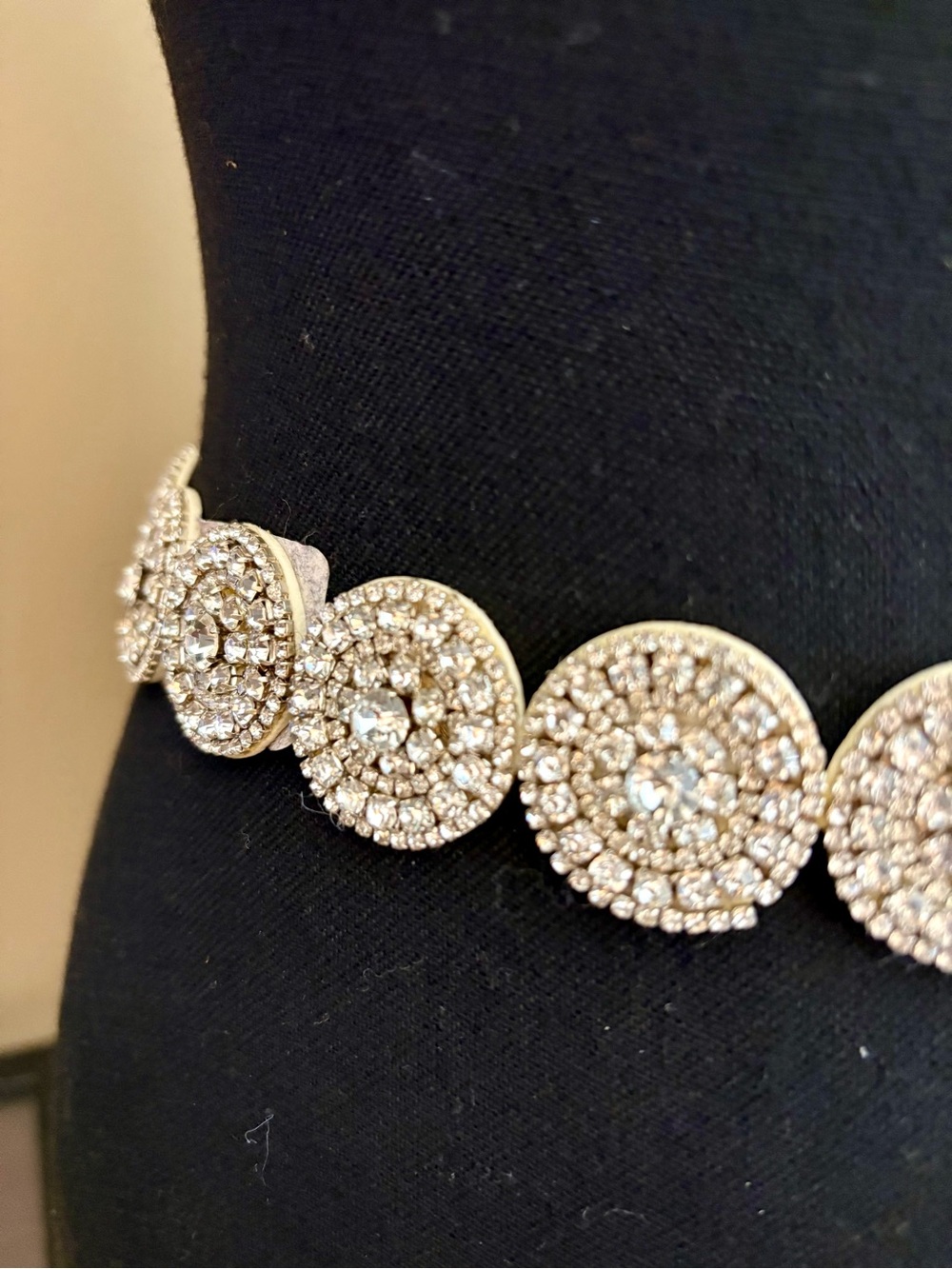 Pave Crystal Rhinestone Sash Belt - New - Picture 5 of 6